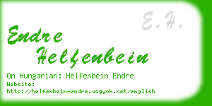 endre helfenbein business card